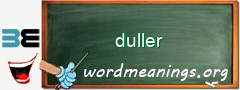 WordMeaning blackboard for duller
